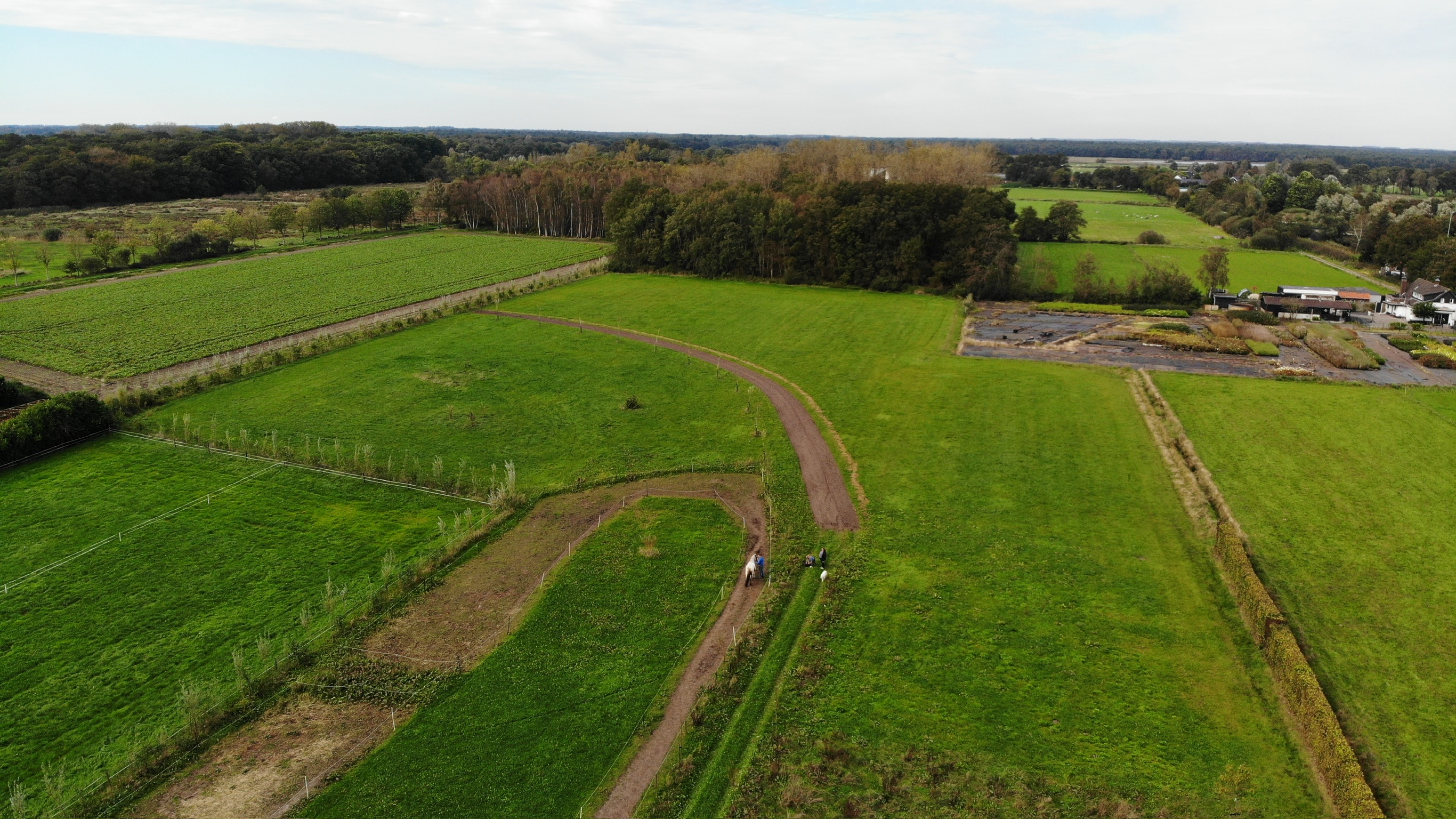 Drone-overzicht van het perceel in Biezenmortel